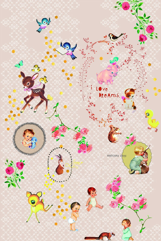 טפט סיפורי ילדים Vintage