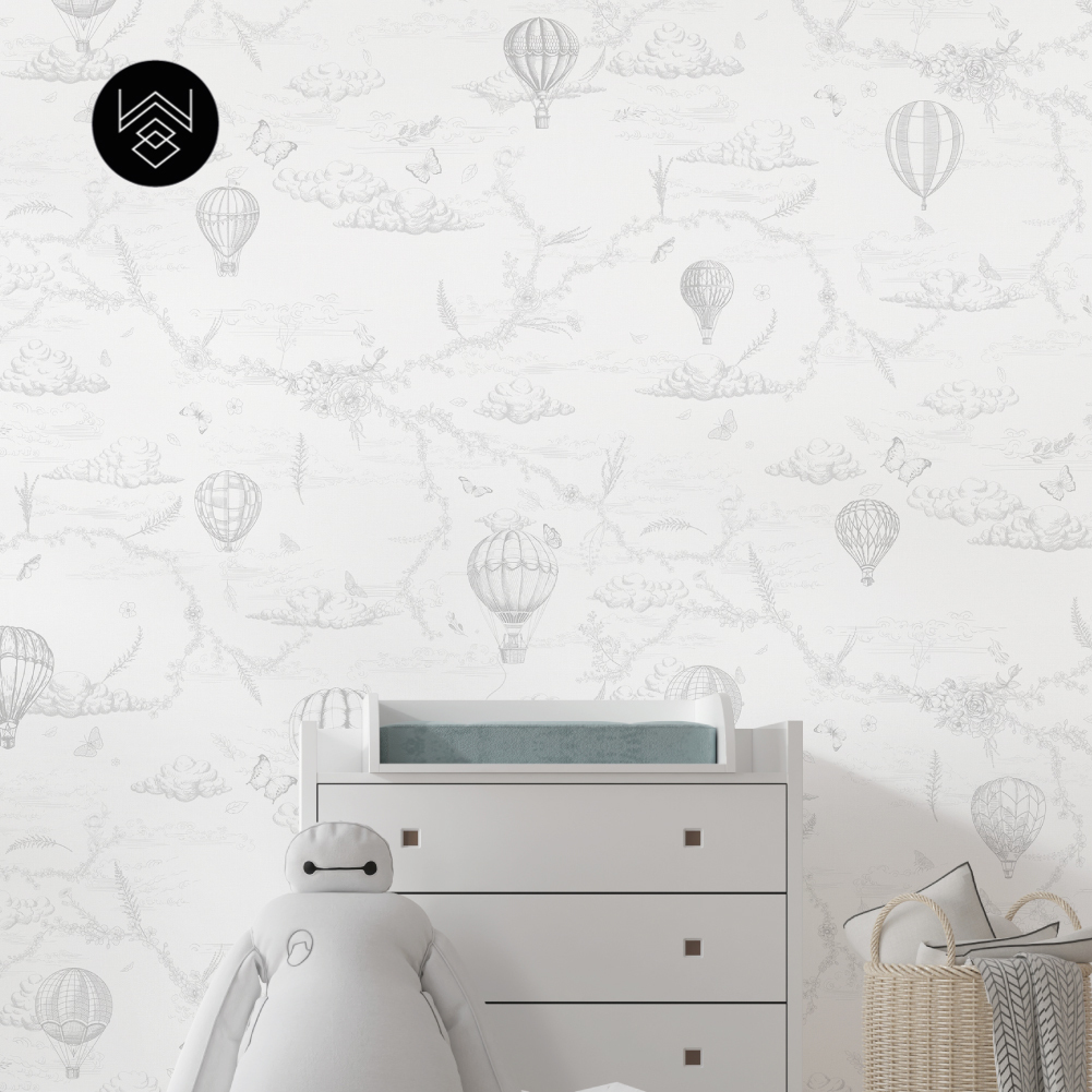 טפט מילאן פורח אפור