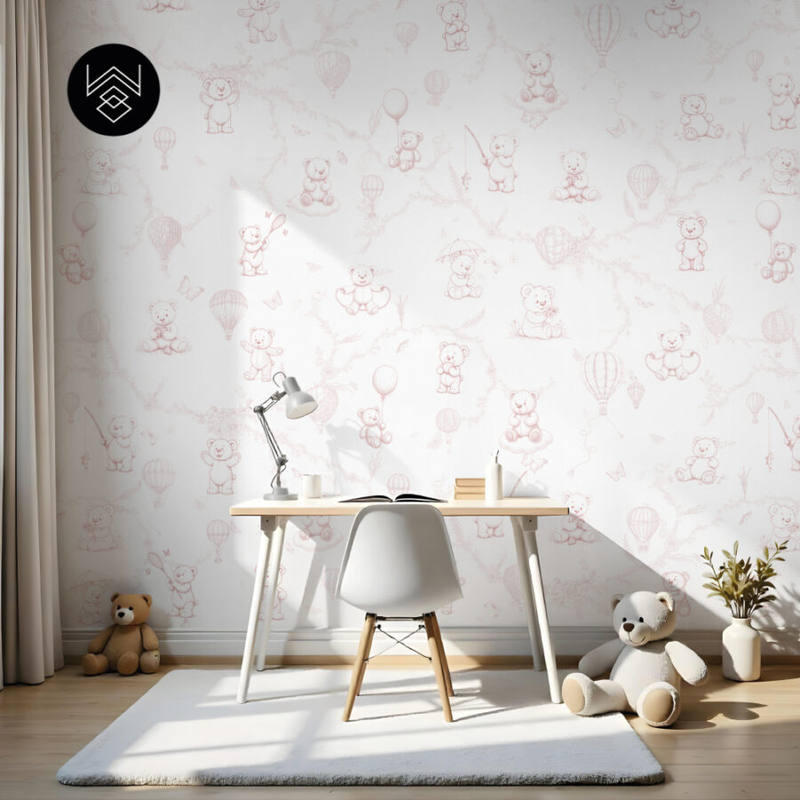 טפט מילאן דובונים ורוד 5