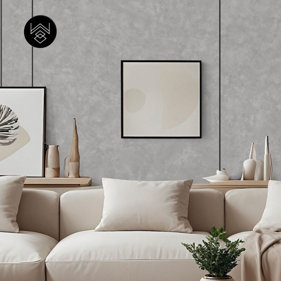 טפט דמוי פורניר בטון אפור