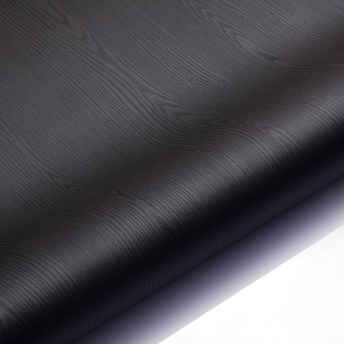 טפט מדבקה פרימיום דמוי עץ שחור מט