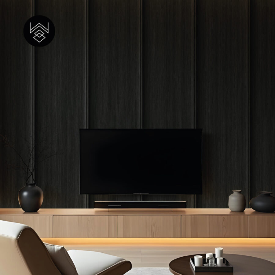 טפט דמוי פורניר אפקט פחם