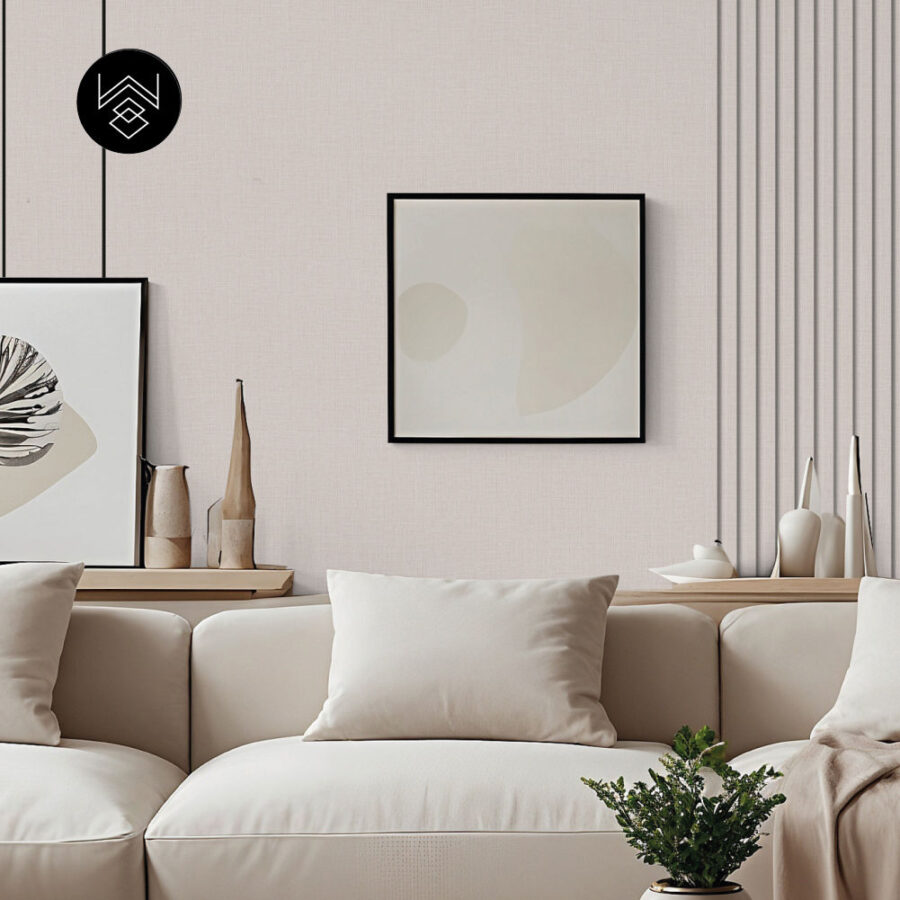 טפט דמוי פורניר פשתן בהיר