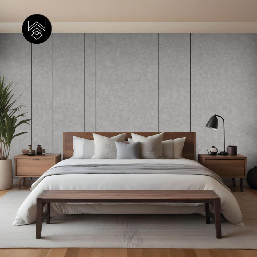 טפט דמוי פורניר בטון אפור