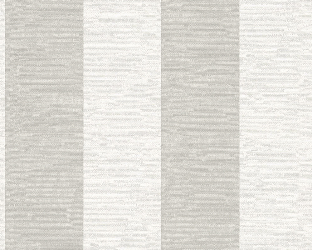 טפט פסים רחבים אפור לבן