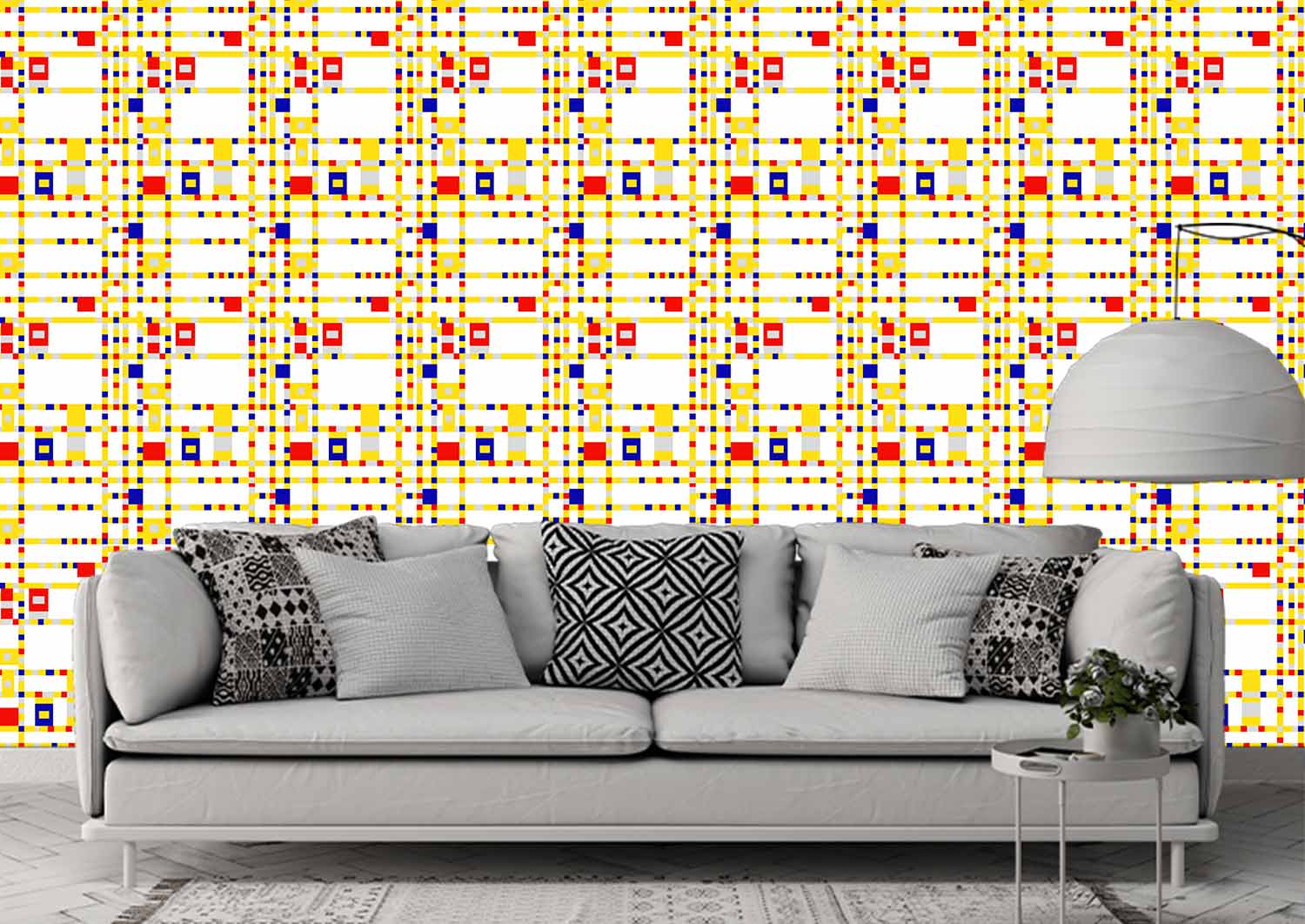 טפט Piet Mondrian Pattern 10