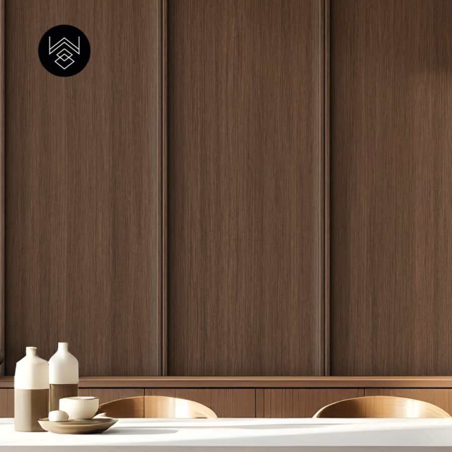 טפט דמוי פורניר אפקט חום מעושן