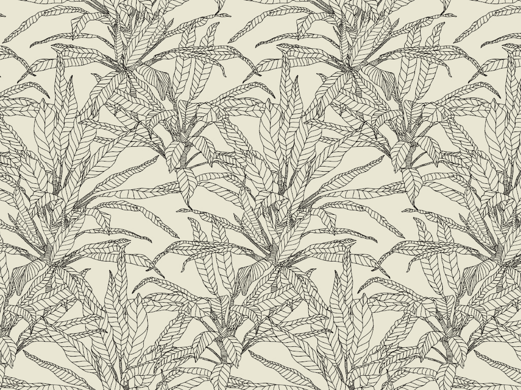 טפט Floral Outline