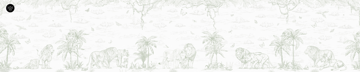 טפט מילאן אריות ירוק מעושן