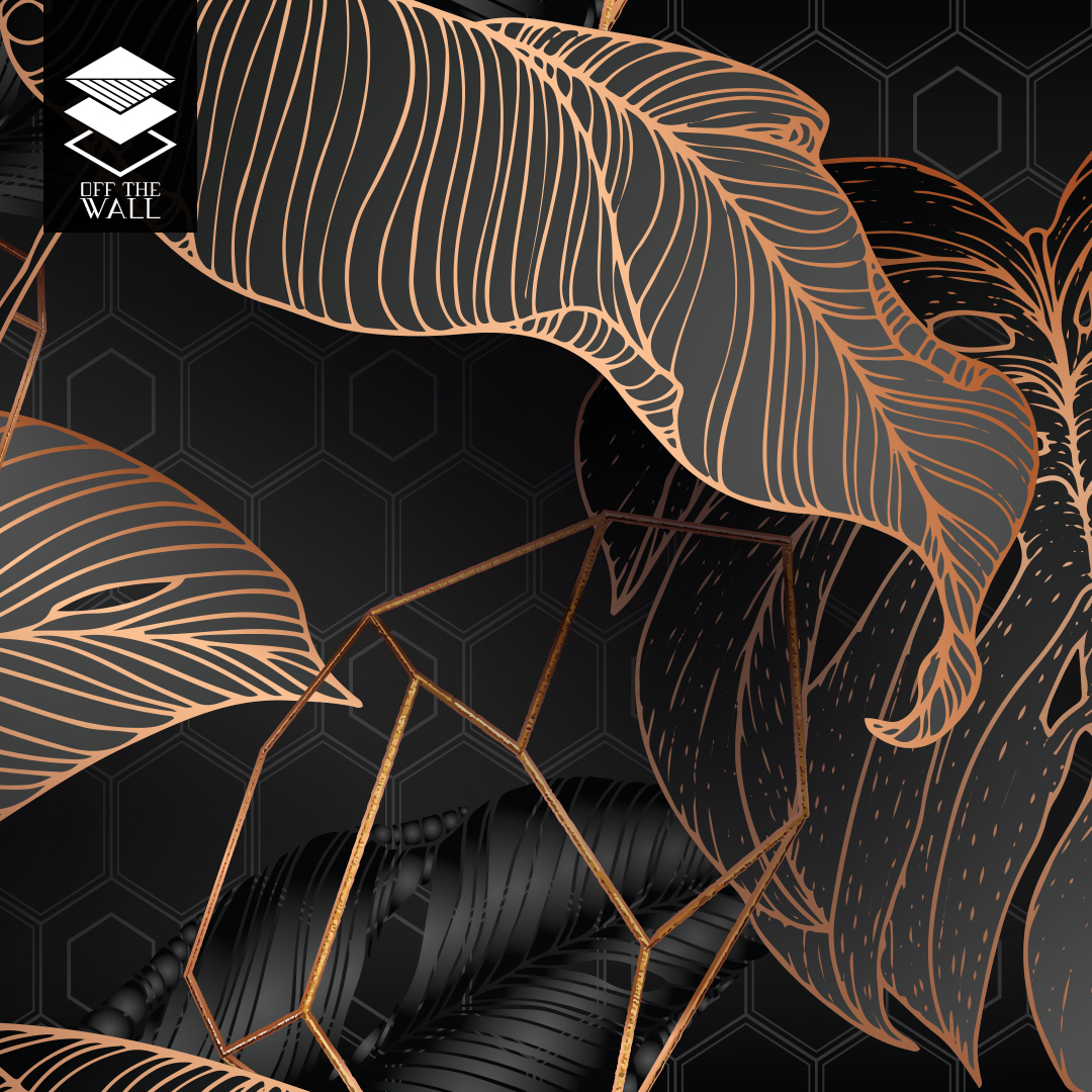 טפט בלק גולד פאלם