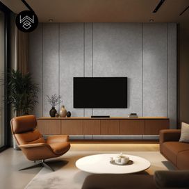 טפט דמוי פורניר בטון אפור