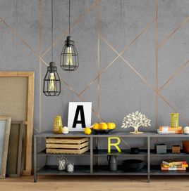 טפט בטון אלכסונים דמוי נחושת