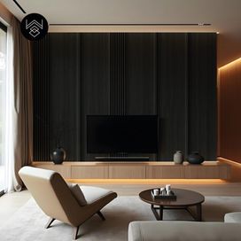 טפט דמוי פורניר אפקט סרגלים פחם