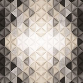 טפט גיאומטרי - דוגמה של משולשים תלת מימדיים וצורות גאומטריות