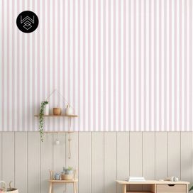 טפט פסים פשתן ורוד