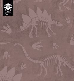 טפט מאובני דינוזאורים בורדו