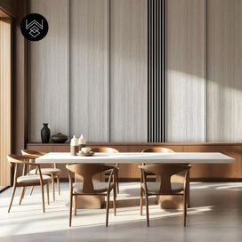 טפט דמוי פורניר אפקט סרגלים אפרפר