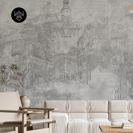 טפט מודרן סיטי 3 אפור