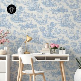 טפט ויקטוריה פאטרן כחול