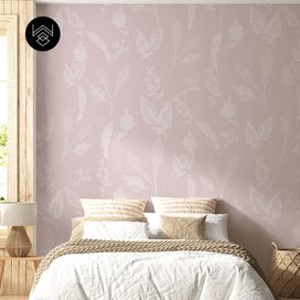 טפט פלאורס פאטרן ליין ורוד