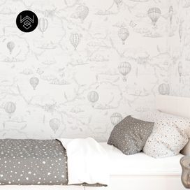 טפט מילאן פורח אפור