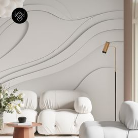 טפט בוהו פיינט ביג לבן