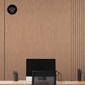 טפט דמוי פורניר מטאלי רוז גולד