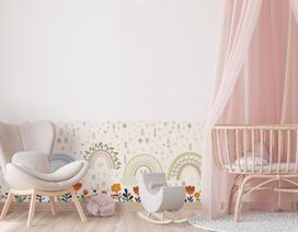 טפט בורדר לחדר ילדים קשת סגנון בוהו. מתאים להדבקה על קיר. מידות גובה 1 מטר רוחב 3.5 מחיר ליחידה