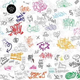 טפט גרפיטי מודרן צבעוני