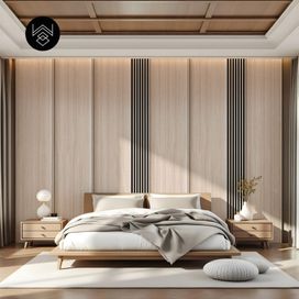 טפט דמוי פורניר אפקט סרגלים אלון מולבן