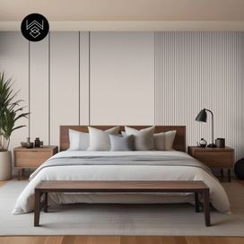 טפט דמוי פורניר פשתן בהיר