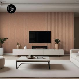 טפט דמוי פורניר מטאלי רוז גולד