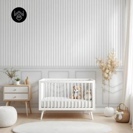 טפט פסים פשתן אפור