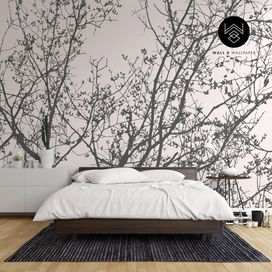 טפט ענפים אפור