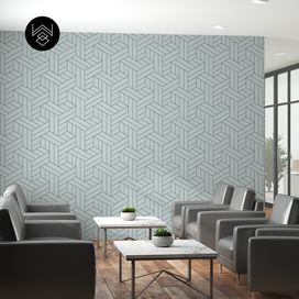 טפט גיאומטרי בלו