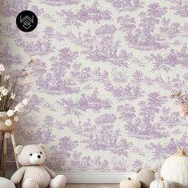 טפט ויקטוריה פאטרן סגול