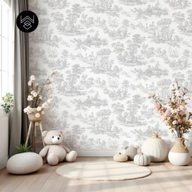 טפט ויקטוריה פאטרן אפור