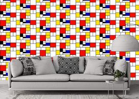 טפט Piet Mondrian Pattern 2