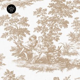 טפט ויקטוריה פאטרן חום