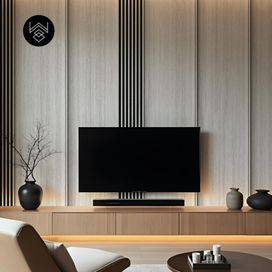 טפט דמוי פורניר אפקט סרגלים אפרפר