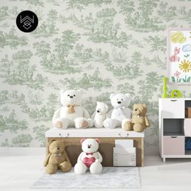 טפט ויקטוריה פאטרן ירוק