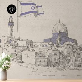 טפט ישראל 1 לבן