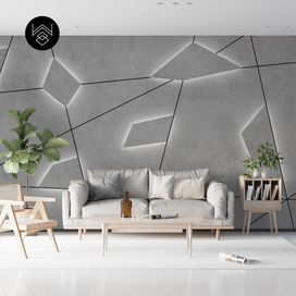 טפט משושים תלת מימד בהיר