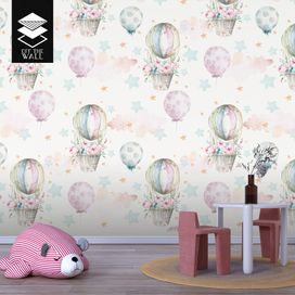 טפט וואטרקולור פלורל איר בלונס