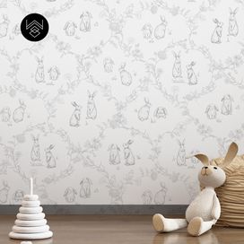 טפט ראביט אוריינט אפור