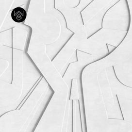 טפט בוהו איזומטרי לבן