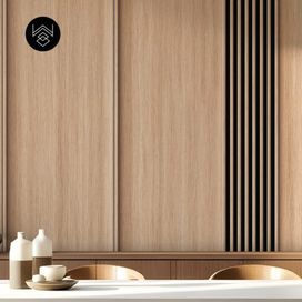 טפט דמוי פורניר אפקט סרגלים אלון טבעי