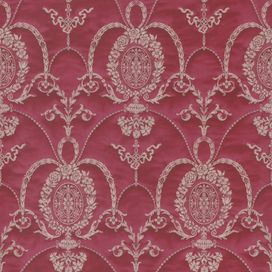 טפט בסגנון ויקטוריאני ורוד בורדו זהב