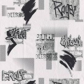 טפט גרפיטי שחור לבן 2