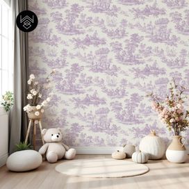 טפט ויקטוריה פאטרן סגול